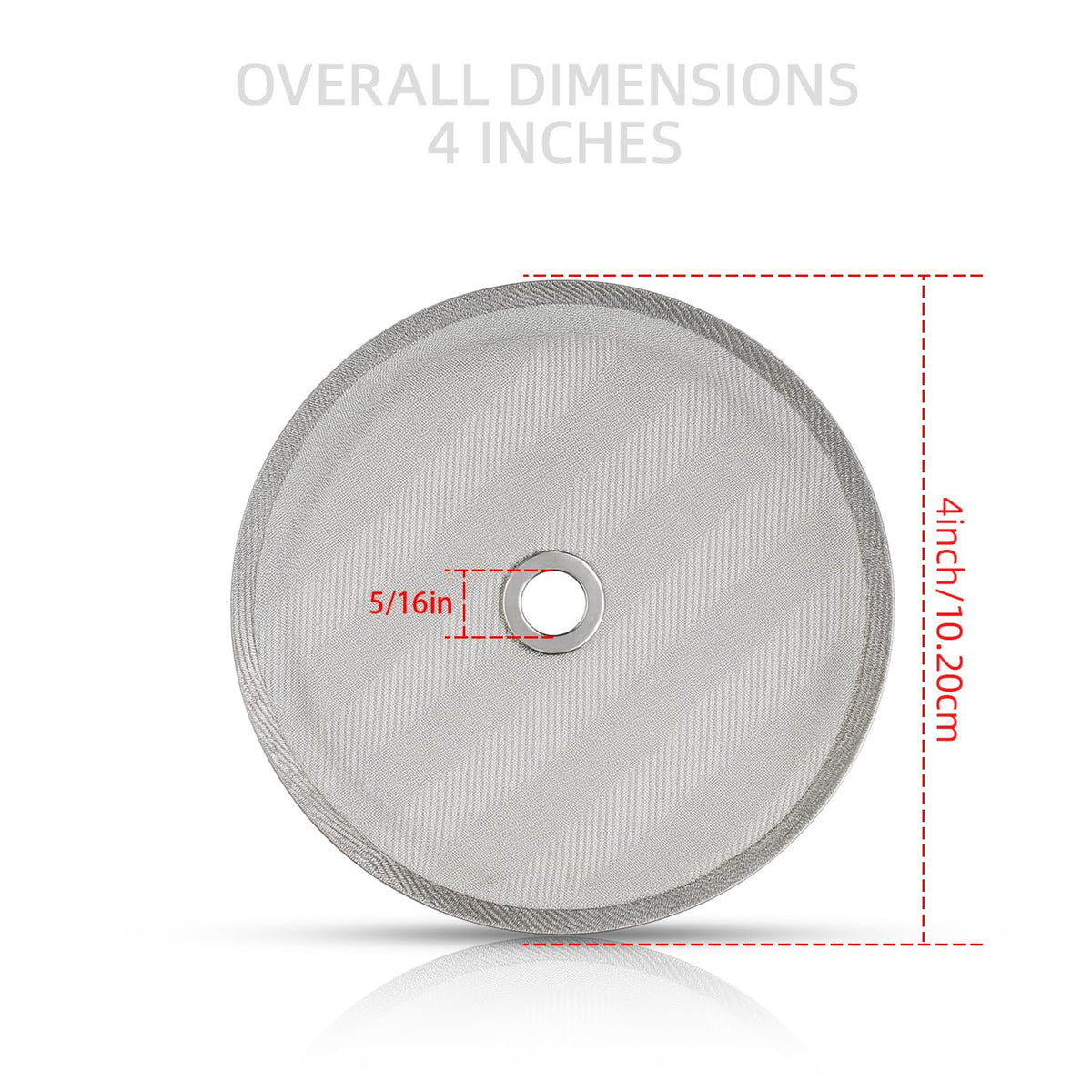 6 Pack French Press Filter Replacement Screens, 4 Inch Stainless Steel Mesh