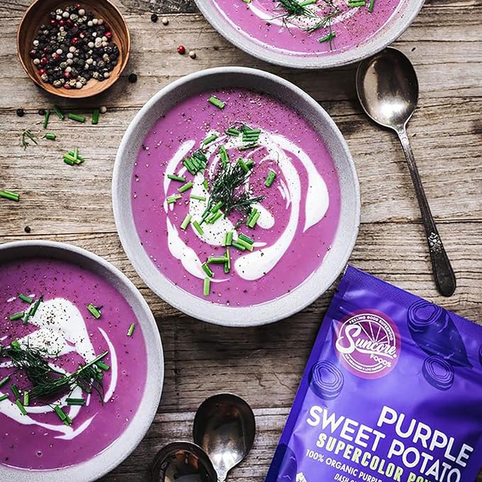 Suncore Foods Purple Sweet Potato Powder, Purple Food Coloring Powder, Gluten-Free, Non-GMO, 5oz (1