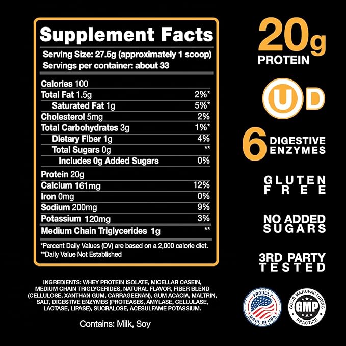Devotion Nutrition Protein Powder Angel Food Cake ??20g Whey Isolate & Casein Protein Blend ??No