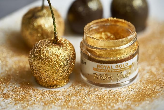 Bakell - Royal Gold Tinker Dust (5g, 1x Jar) Edible Glitter for Food, Desserts, and Beverages!