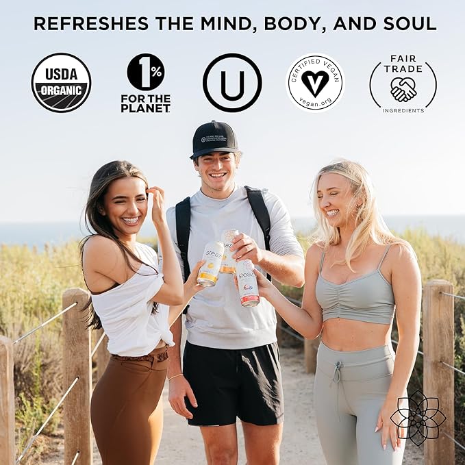 Steaz - Organic Green Tea - Mint (12 Pack) - Antioxidant Brew - 65mg Natural Caffeine, 90 Calories