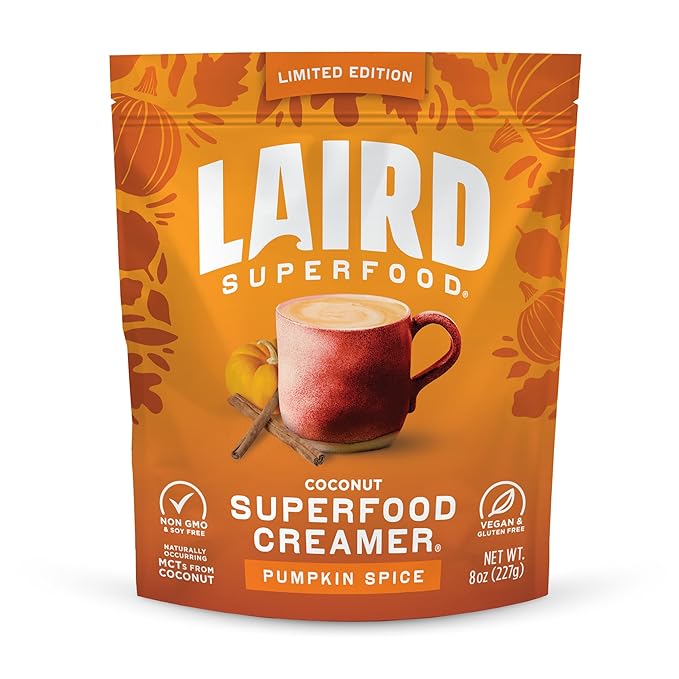 Laird Superfood Non-Dairy Original Superfood Pumpkin Spice with Real Pumpkin and Spices, Coconut