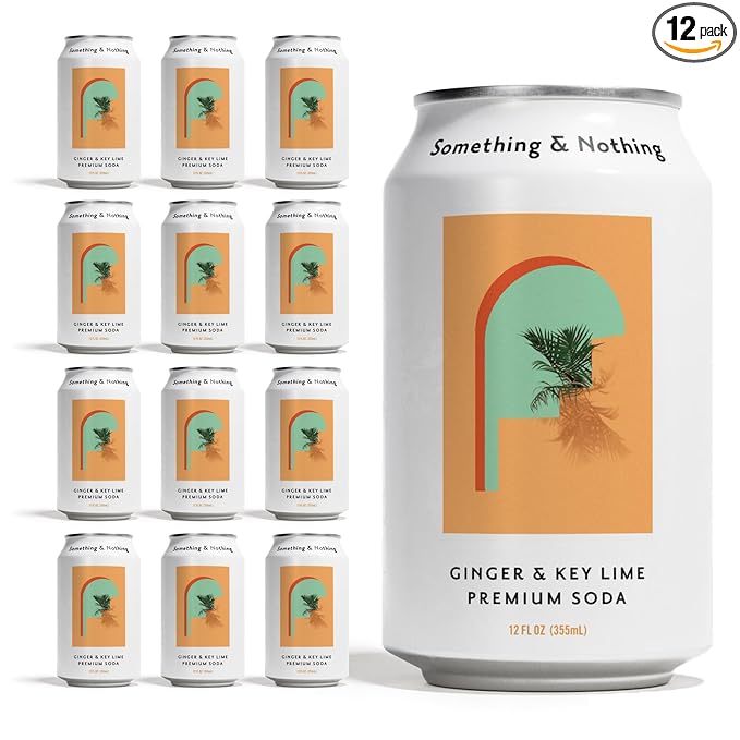 Something & Nothing Ginger & Lime Flavoured Sparkling Water | Lightly Carbonated, Full Flavoured