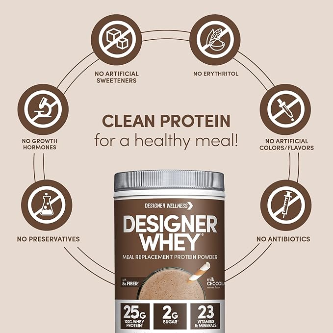 Designer Wellness, Designer Whey Protein Meal Replacement Powder, Organic Superfood Complex Carbs
