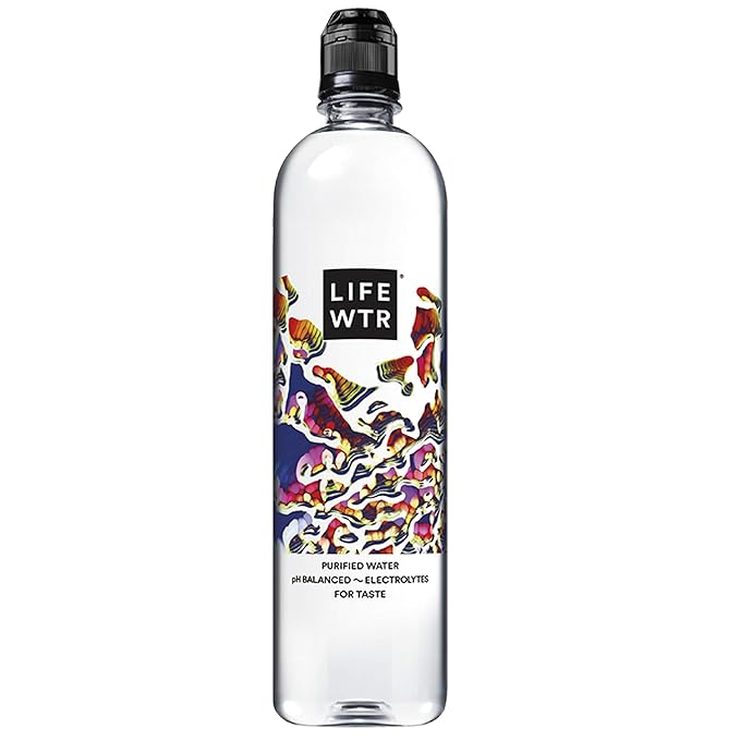 LIFEWTR Premium Purified Water, pH Balanced with Electrolytes, 100% recycled plastic bottles, 23.7