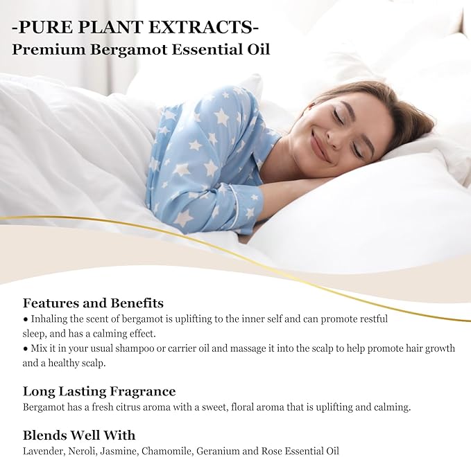 Bergamot Essential Oil 118ml Pure Bergamot Oil for Aromatherapy, Diffuser, Sopa Candle Making