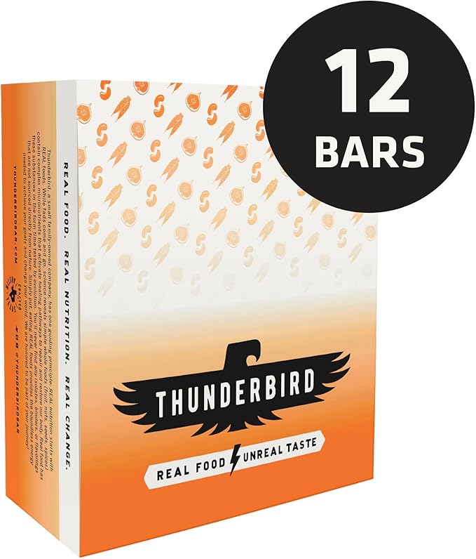 Thunderbird Bars Energy Snack, Gluten-Free with Protein, Healthy Real Food, Vegan Paleo Non-GMO, No