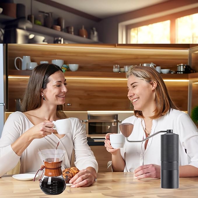 Manual Coffee Bean Grinder,Popsweeter C38 hand coffee grinder with Stainless Steel Conical Grinding