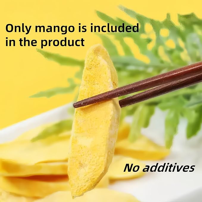 Freeze Dried Mango Chunks, Dried Mango, crispy fruit mango，mango dried fruit，Unsweetened, Crispy