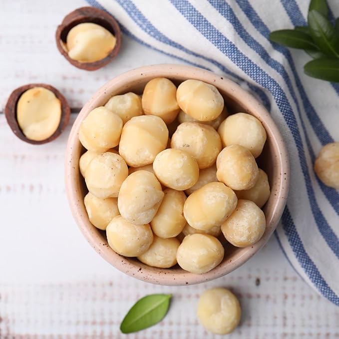 Hawaiian Macadamia Nut Company Dry Roasted Macadamia Nuts with Sea Salt 24 Oz, Source of Fiber