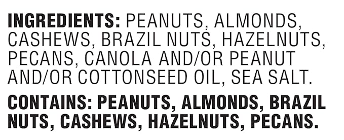 Amazon Brand - Happy Belly Mixed Nuts with Peanuts, Roasted & Sea Salted, 1 pound (Pack of 2)