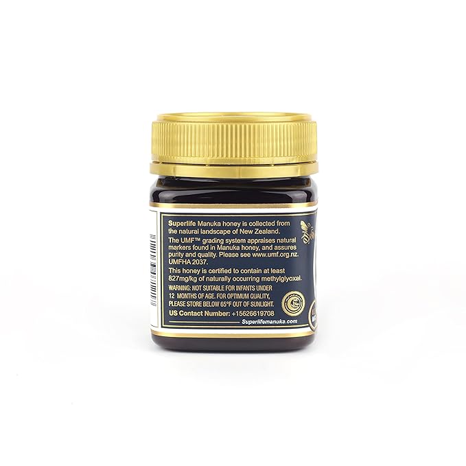 SuperLife Manuka Honey MGO 829+ (UMF 20+) | 100% Raw, Pure & Unpasteurized Monofloral Honey from
