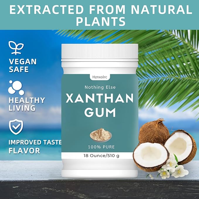 18 oz Food Grade Xanthan Gum Powder, Pure Xanthan Gum for Baking Gluten Free, Xanthan Gum Thickener