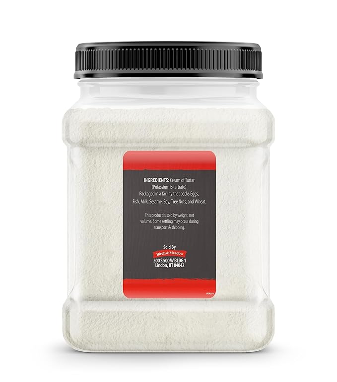 Birch & Meadow 4 lb of Cream of Tartar, Baking Ingredient, Stabilizer