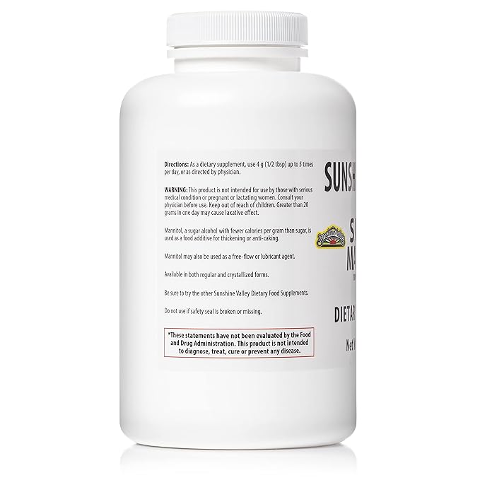 Sunshine Valley® Super Mannitol Powder, Natural & Healthy Artificial Sweetener, Ultra-Pure Sugar