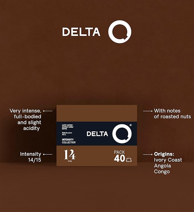 Delta Q - EpiQ Espresso Pods for Delta Q machines, Intensity 14, Notes of Roasted Nuts, 40 Coffee