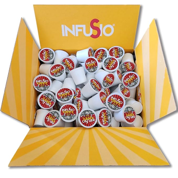 InfuSio Coffee Pods 96 Count Kahfe Liqueur Flavored Medium Roast Single serve Coffee pods for