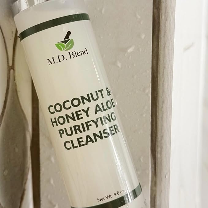 Coconut & Honey Aloe Purifying Cleanser | Organic Face Wash for Women & Men | Gentle Vegan Foaming