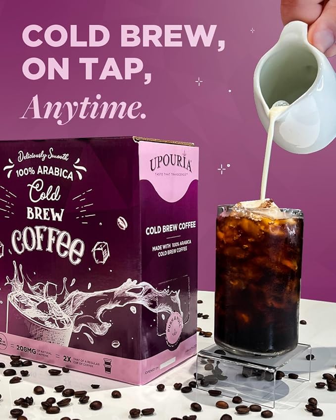 Upouria Cold Brew Coffee on Tap | Ready to Drink Cold Brewed Coffee | Cold Brew Coffee Drink