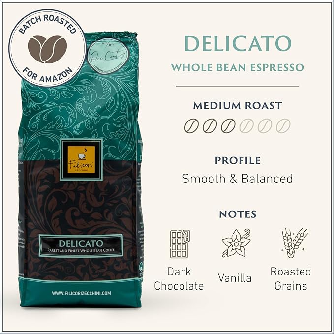 Filicori Zecchini Italian Espresso Beans ??Whole Bean Coffee Medium Roast Arabica & Robusta Blend