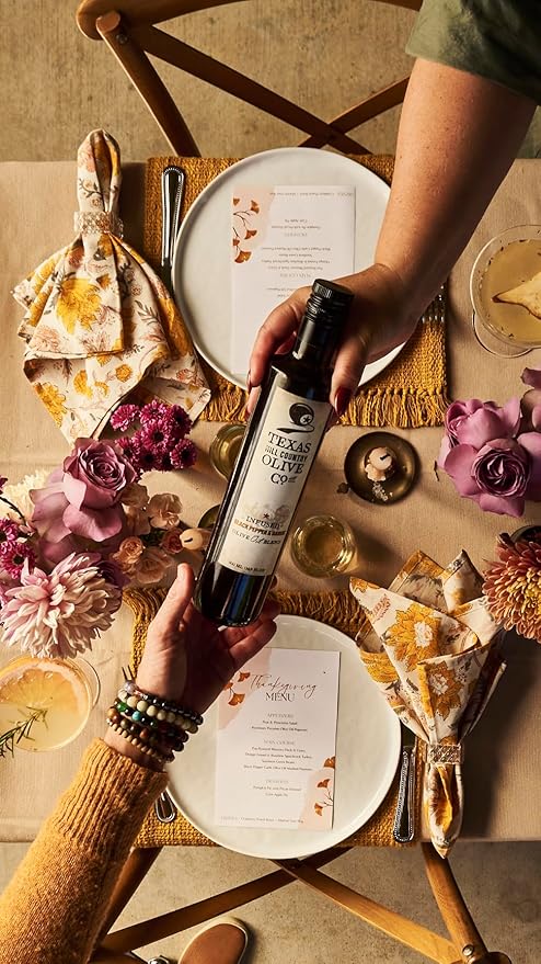 Black Pepper Garlic Infused Olive Oil - Cold Pressed Gourmet EVOO Olive Oil - Great for Dressing