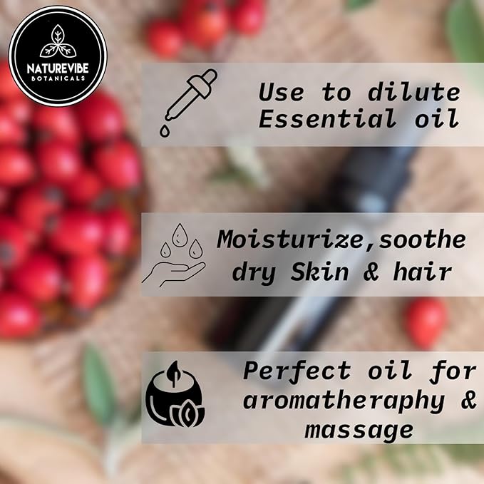 Naturevibe Botanicals Rosehip Oil 32 Ounces | 100% Pure and Natural | Great for Skin Care and Hair