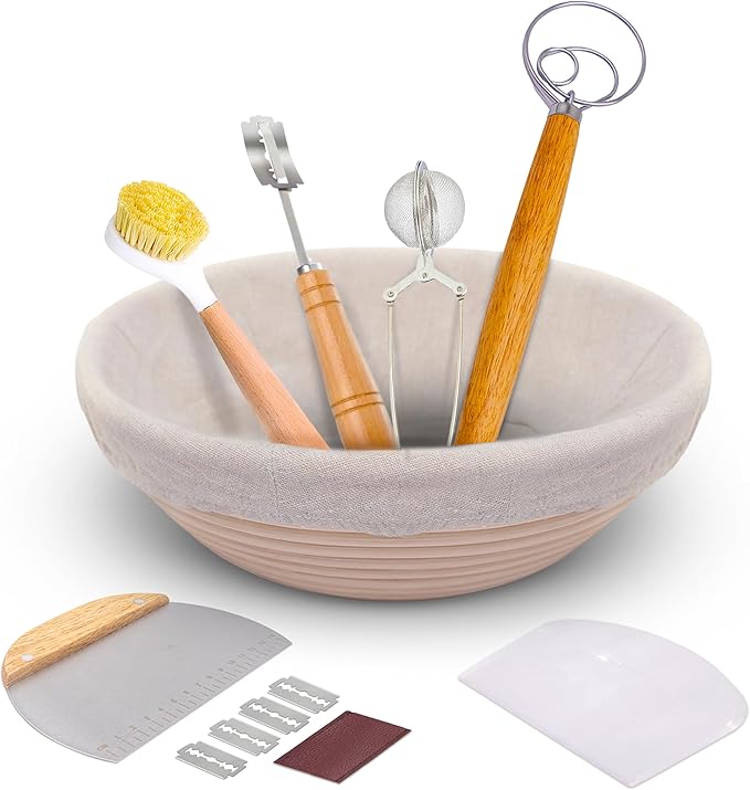 Trailblaze Banneton Bread Proofing Basket - Sourdough Bread Baking Supplies ??Sourdough Starter Kit