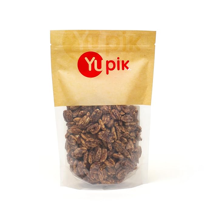 Yupik Butter Flavored Toasted Pecans, 1.1 lb, Sweet & Salty Crunchy Gourmet Snack, Roasted Pecans