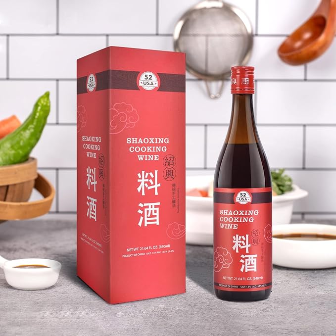 52USA Shaoxing Cooking Wine 21.64 Fl Oz, Missing Secret Ingredient Chinese Cooking Wine, Shaoxing