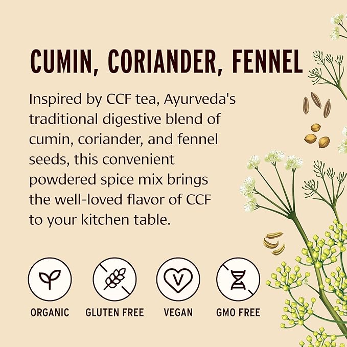 Banyan Botanicals CCF Spice Mix (Cumin, Coriander, Fennel)??Powder Blend of Organic Indian Spices