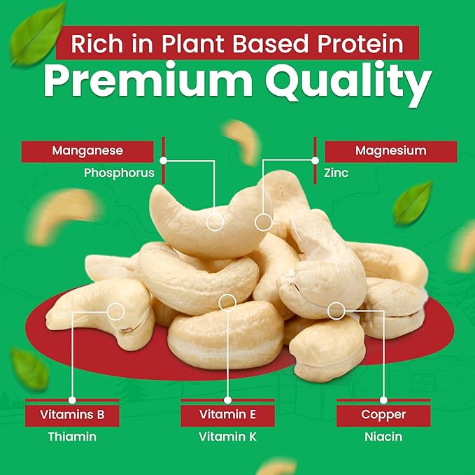 Raw Whole Unsalted Cashews ??5 lbs.- Premium Quality Kosher Raw Cashews By We Got Nuts ??Oil-Free