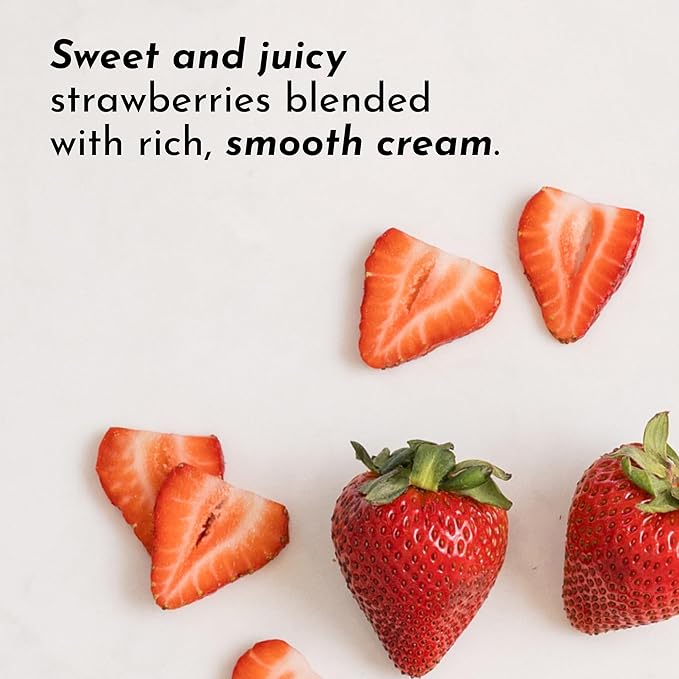 JUST INGREDIENTS Strawberries & Cream Protein Powder ??20-Serving Blend with 100% Grass-Fed Whey &