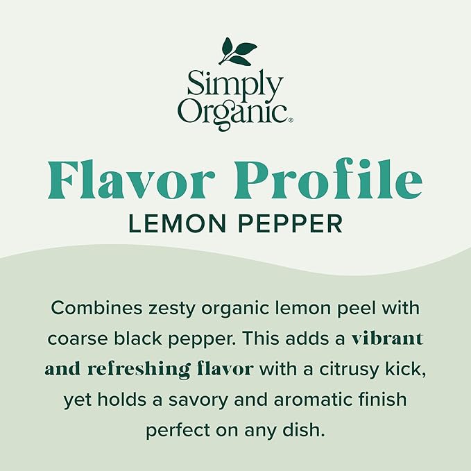 Simply Organic Btl Lemon Pepper Org, 3.17 Oz (Pack Of 6)