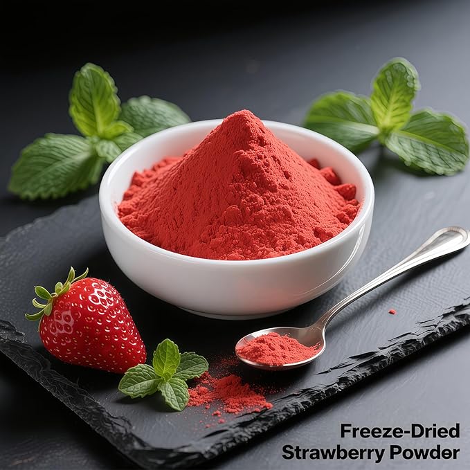 Freeze-Dried Strawberry Powder 3.5oz (100g) - 100% Strawberry Fruit Powder, No Sugar Added, Perfect