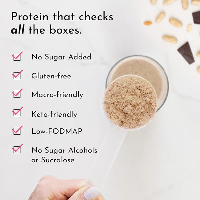 Roasted Peanut Butter Chocolate Protein Powder ??30-Serving Blend with 100% Grass-Fed Whey &