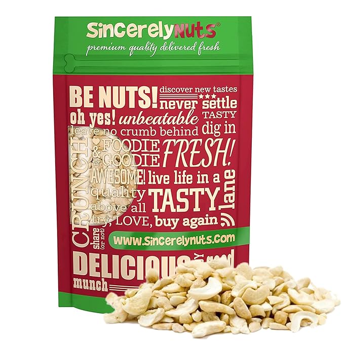 Sincerely Nuts - Raw Cashews Pieces Unsalted | Healthy Snack, Source of Protein | Keto and Paleo