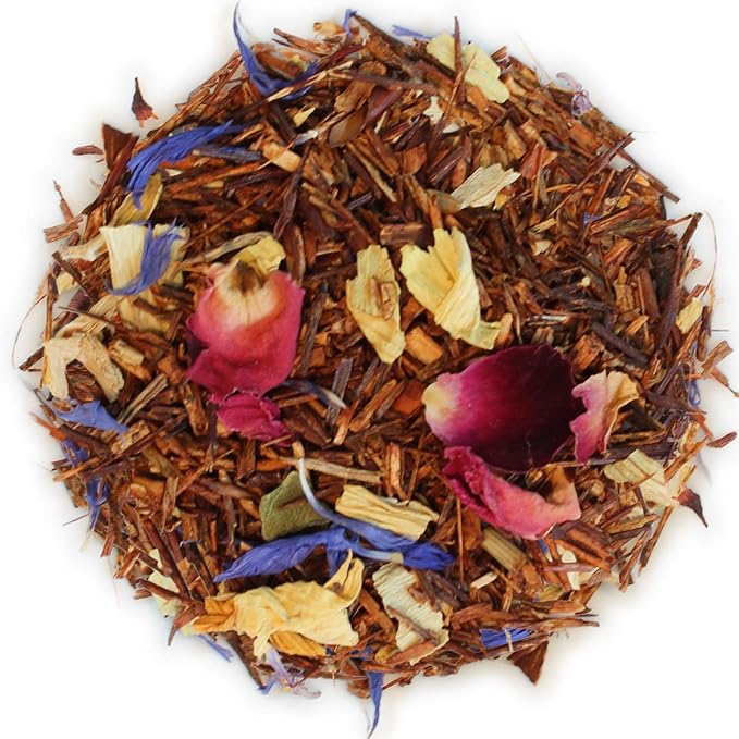 Teabloom Herbal Tea, Floral Rooibos Loose Leaf Tea, Rooibos Blend with Floral Flavors and Scent