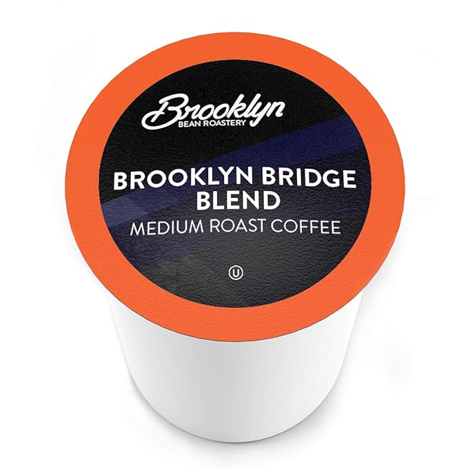 Brooklyn Beans Brooklyn Bridge Blend Gourmet Coffee - Compatible with Keurig 2.0 K Cup Brewers, 40