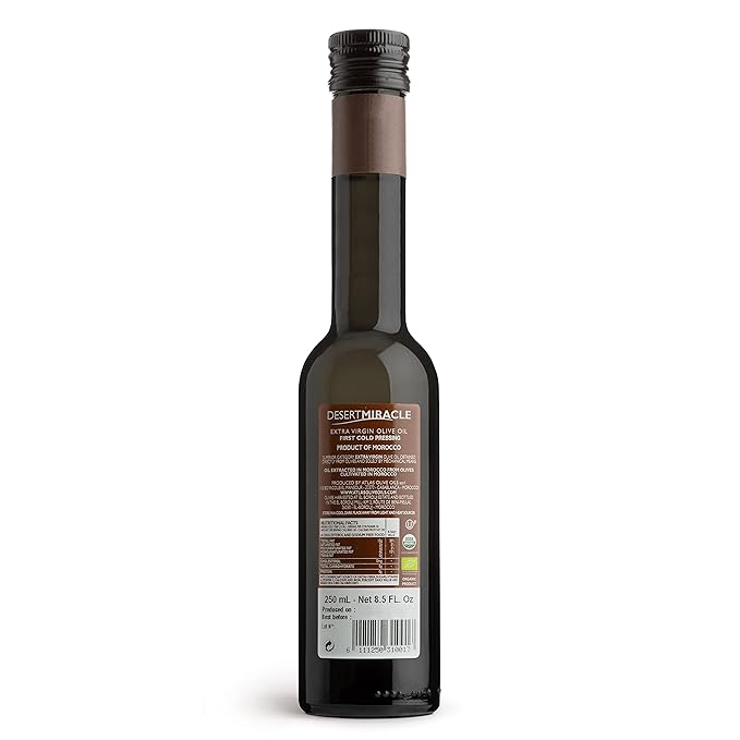 DESERTMIRACLE Cold Pressed Polyphenol Rich Moroccan Olive Oil, Organic Extra Virgin Olive Oil with