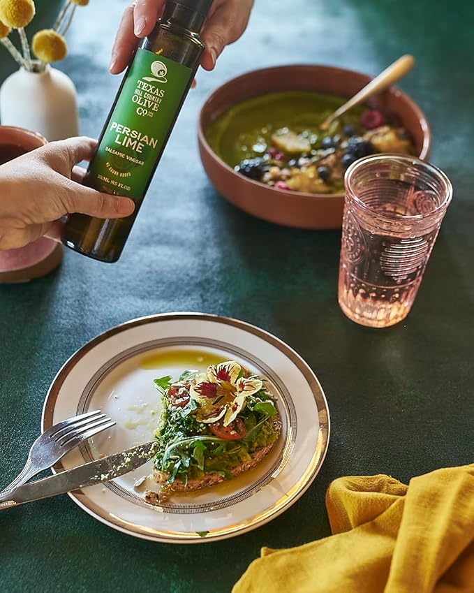 Persian Lime Balsamic Vinegar - Gourmet Barrel Aged Infused Balsamic Vinegar - Great for Dressing