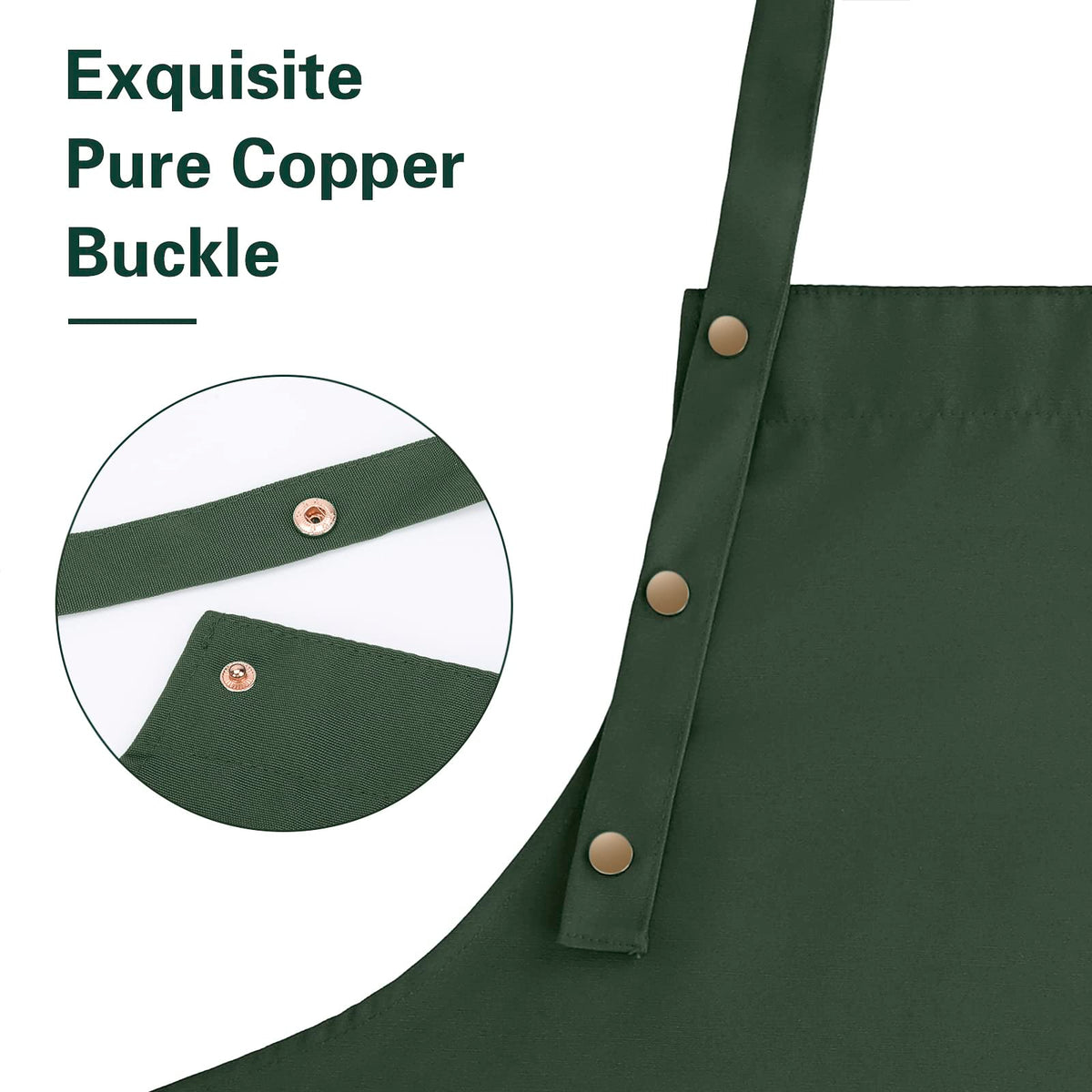 LOYGLIF Apron for Men Women with Adjustable Straps and Large Pockets, Canvas Cotton Cooking Kitchen