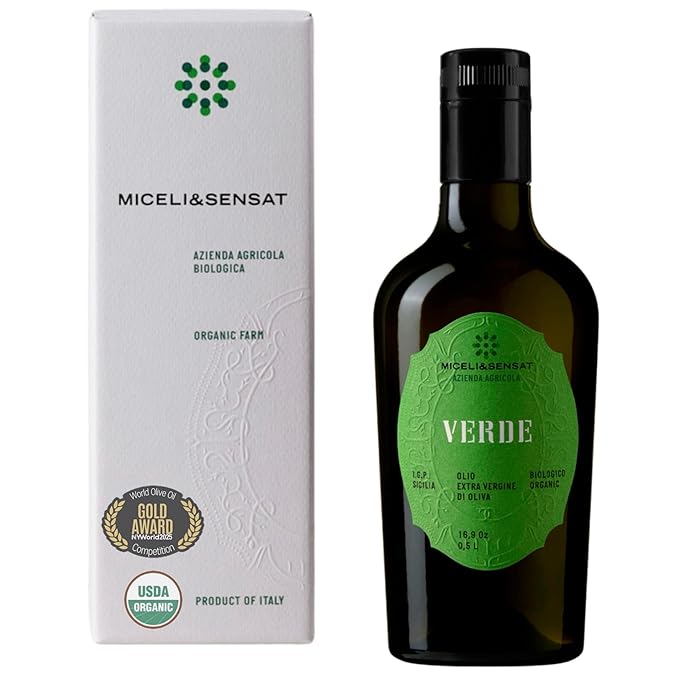 Green Robust Organic 500+ mg/kg Polyphenols Rich Italian Extra Virgin Olive Oil from Italy, 2025