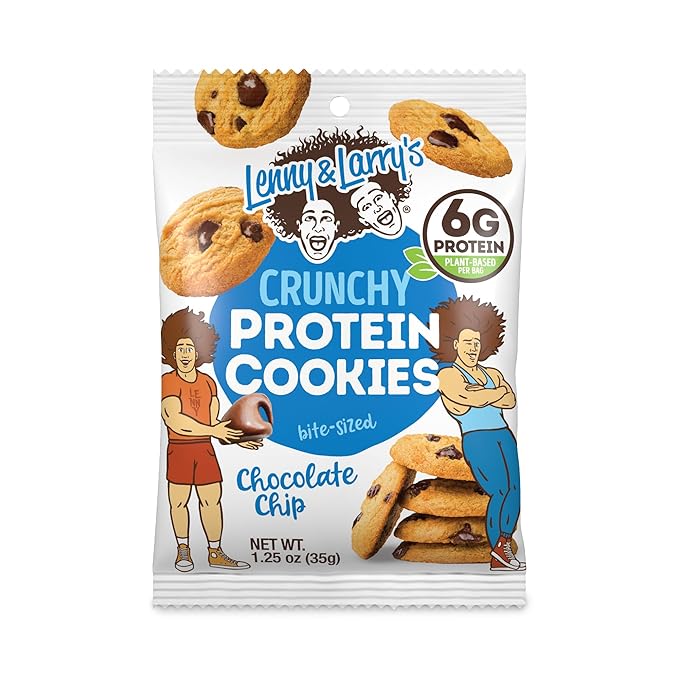 Lenny & Larry's The Complete Crunchy Cookie, Chocolate Chip, 6g Plant Protein, Vegan, Non-GMO, 1.25