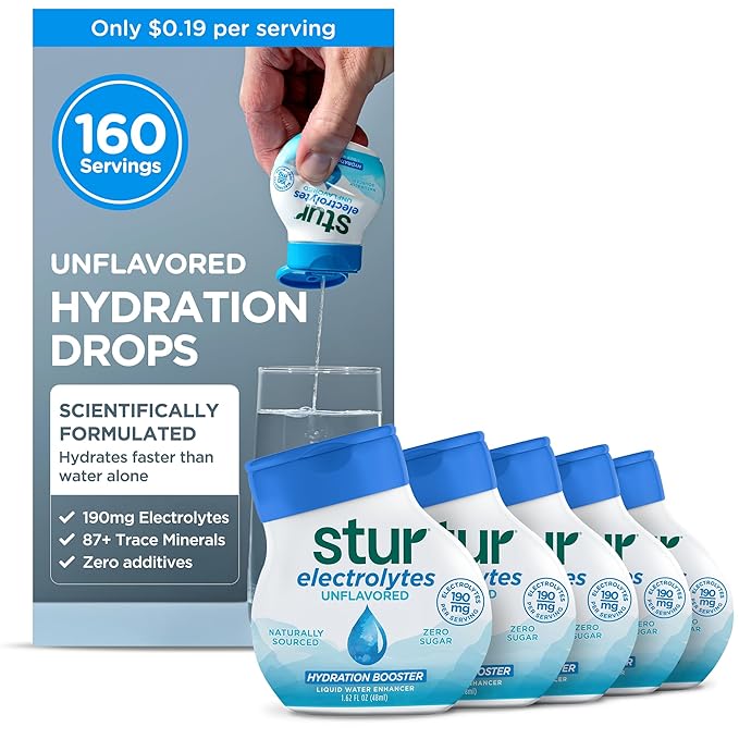 Stur Electrolyte Drops | Trace Minerals for Instant Hydration | No Sugar, No Sweeteners | Zero