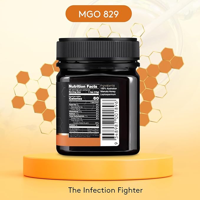 Nature’s Gold Raw Manuka Honey, MGO 829+ | Authentic MGO, Australian Honey, Non-GMO, 100% Pure