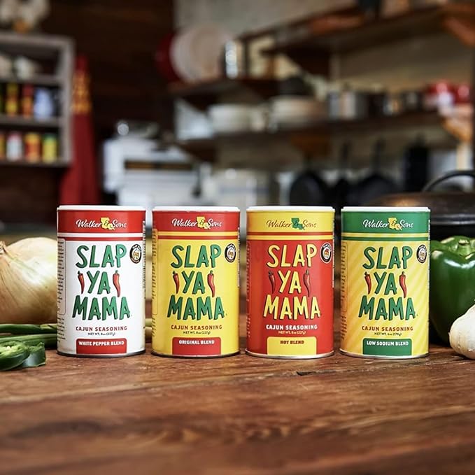 Slap Ya Mama Cajun Seasoning Variety Pack - 8 oz Cans, Original, Hot & White Pepper Blends, All