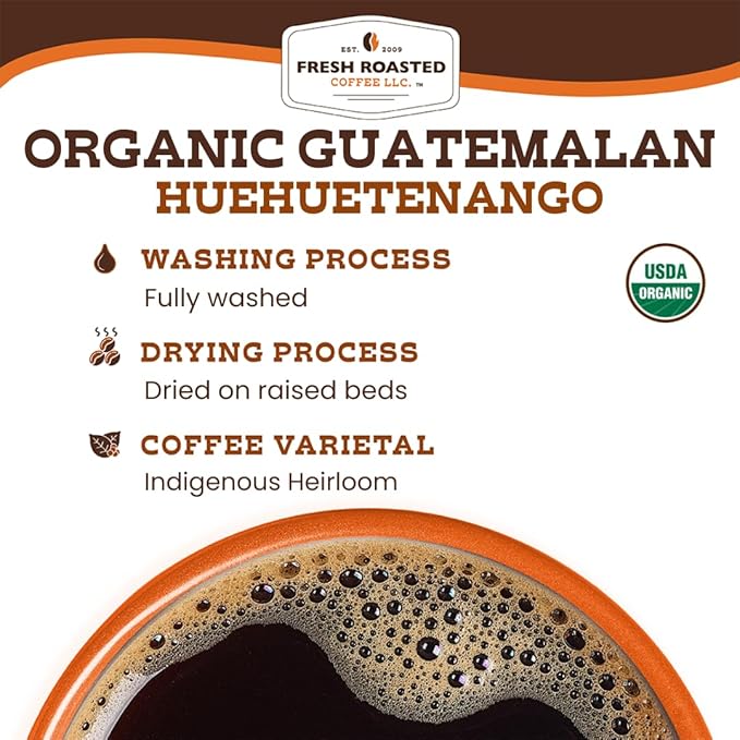 Fresh Roasted Coffee, Organic Guatemala | Single Origin, USDA Organic, Mold & Myco 3rd Party