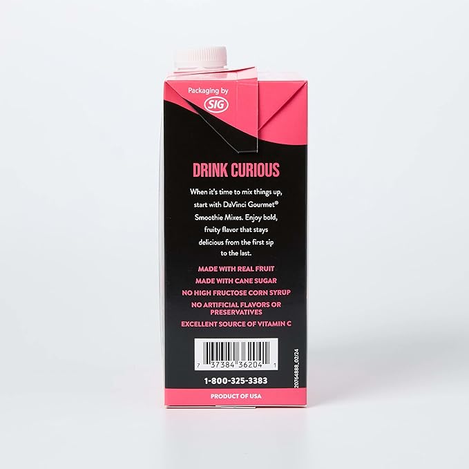 DaVinci Gourmet Strawberry Banana Smoothie, 48 Fluid Ounces (Pack of 1)