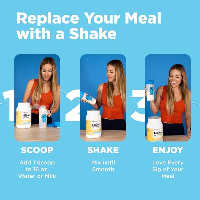 TransformHQ Meal Replacement Shake Powder 28 Servings (Blueberry Cheesecake) - Gluten Free, Non-GMO
