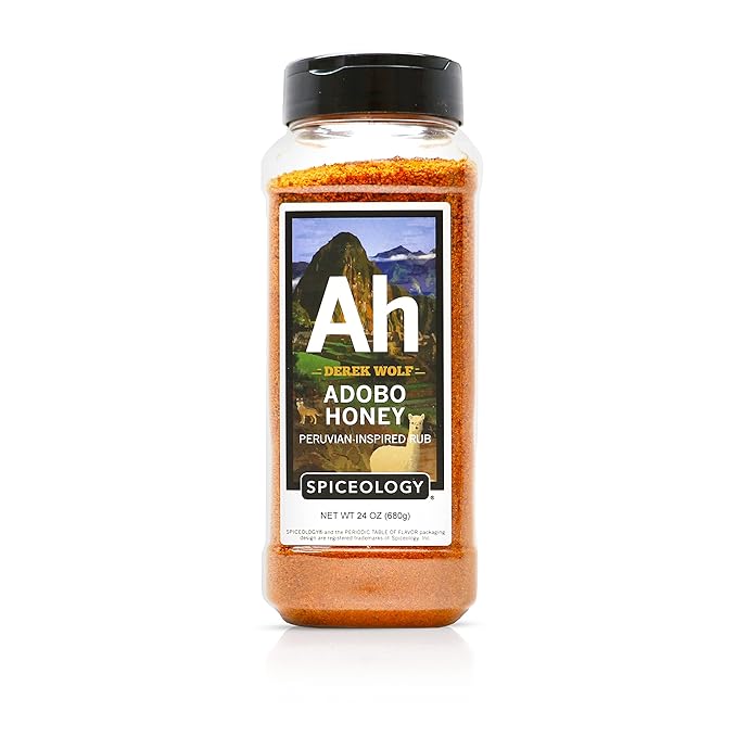 Spiceology & Derek Wolf - Adobo Honey - Peruvian-Inspired BBQ Rub - Barbeque Spices and Seasoning